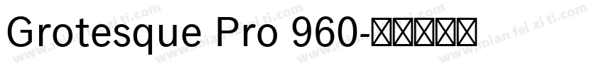 Grotesque Pro 960字体转换